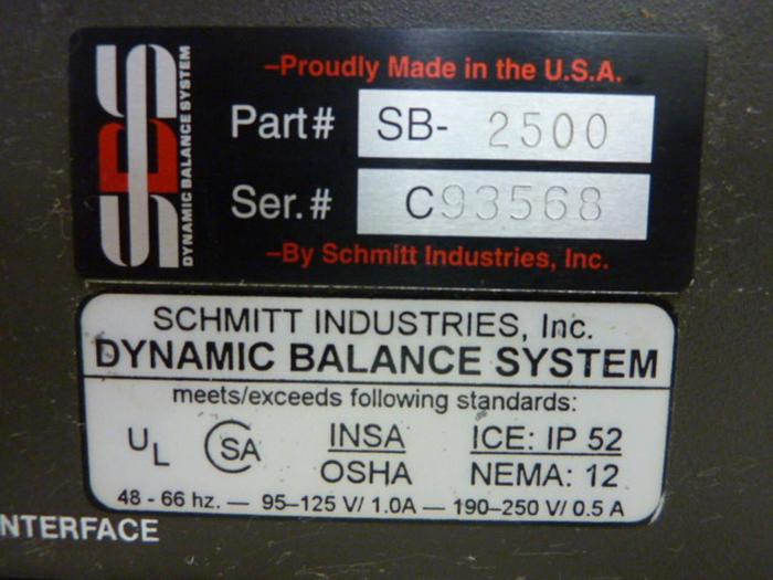 Used SCHMITT Balance System SB-2500 #56318