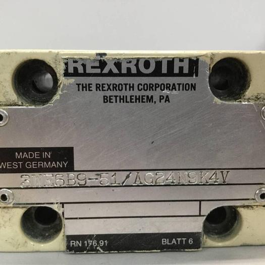 Used REXROTH Valve 3WE6B951AG24N9K4V #92274