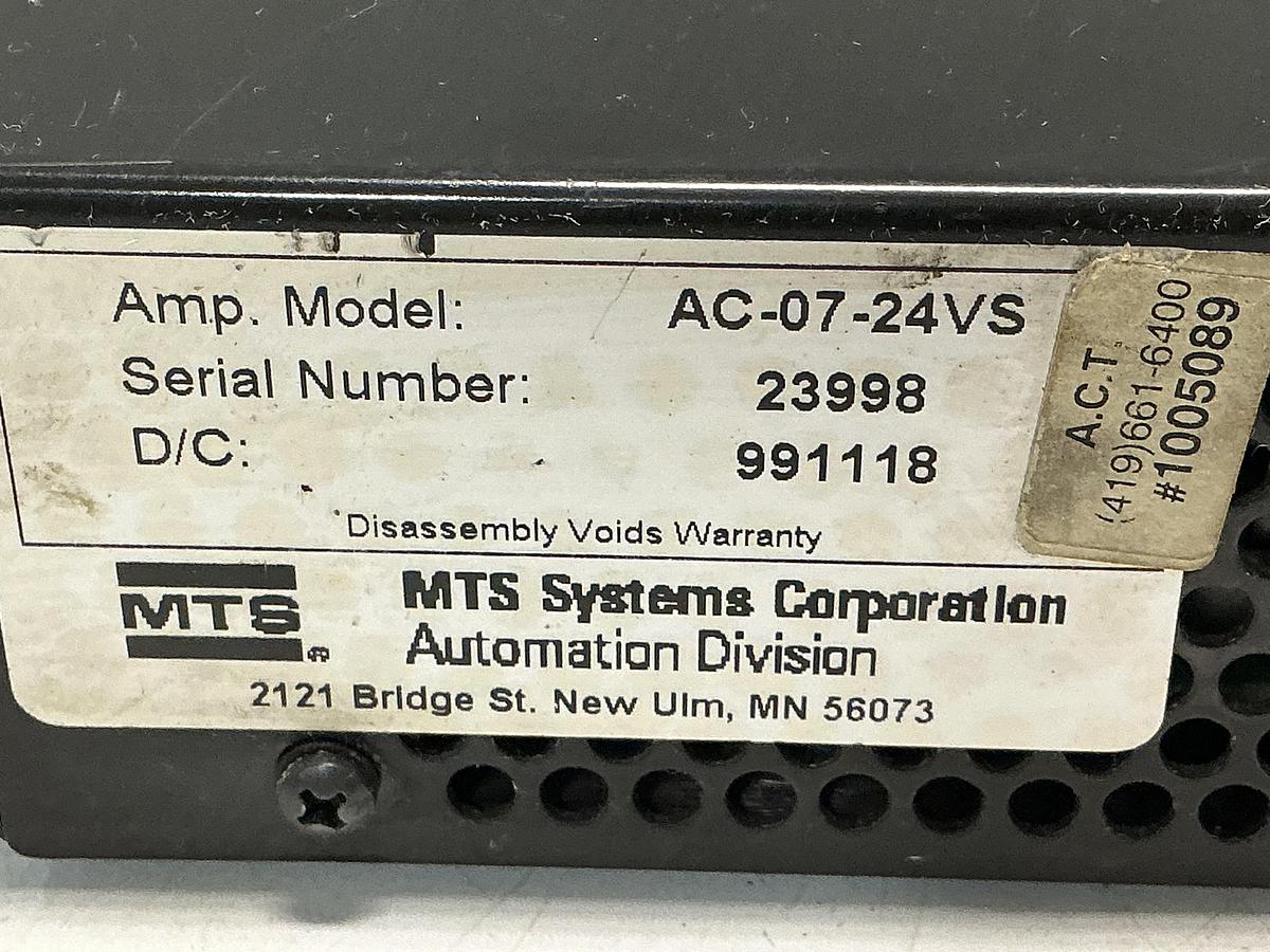 Used MTS SYSTEMS CO AC-07-24VS