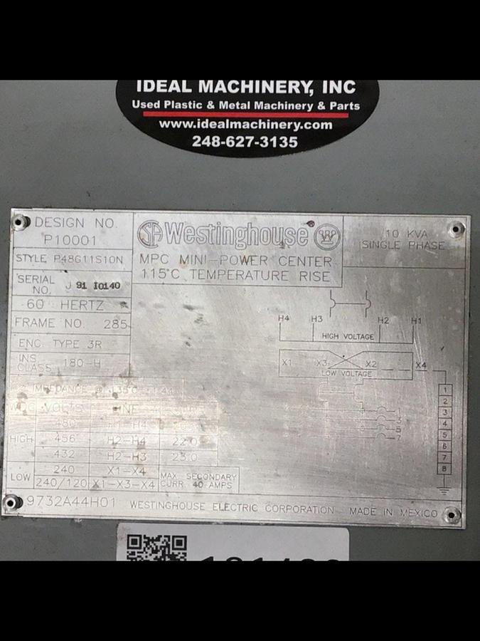 Used WESTINGHOUSE 10 KVA Transformer P48G11S10N #121432