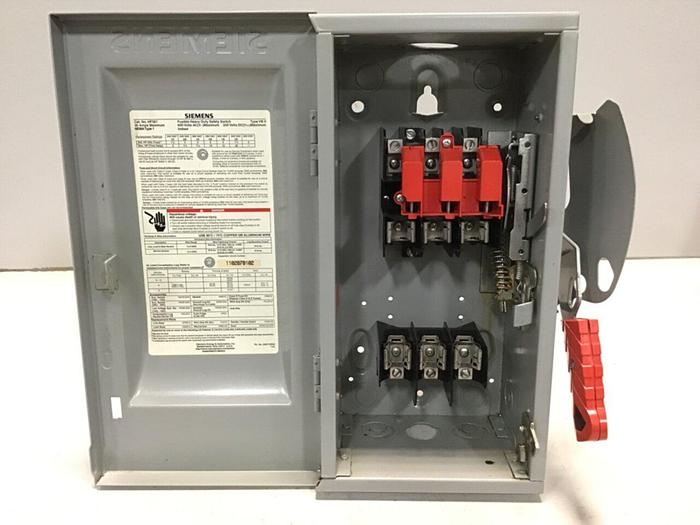 Used SIEMENS 30 Amp Disconnect Switch HF361 #120460