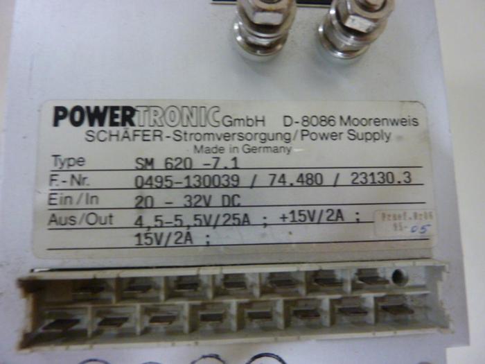 Used POWER TRONIC Power Supply SM 620-7.1 #56410