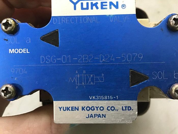 Used YUKEN Directional Valve DSG-01-2B2-D24-5079 #141329