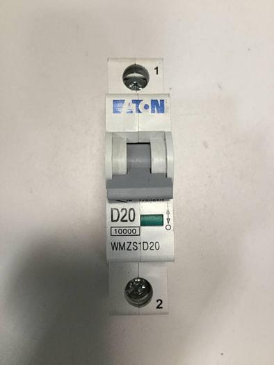 Used EATON CORPORATION Miniature Circuit Breaker WMZS1D20 #97848