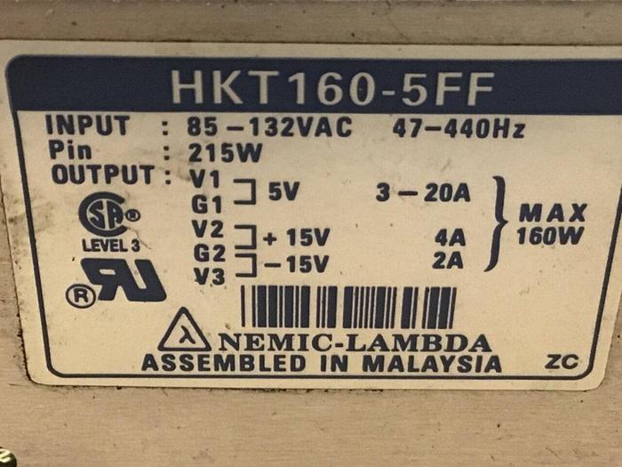 Used NEMIC-LAMBDA Power Supply HKT160-5FF #141977