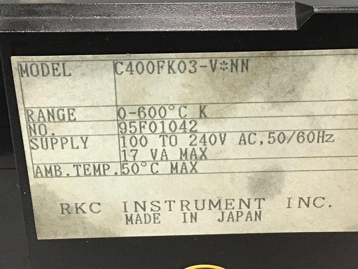 Used RKC Temperature Control REX-C400FK03VNN #124235