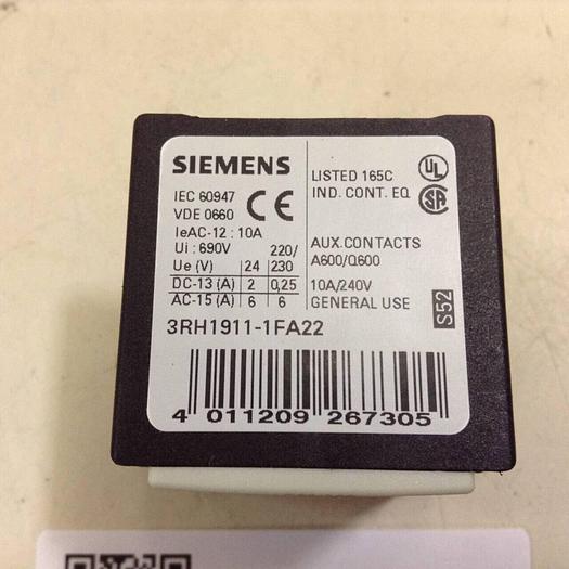 SIEMENS Contact Block 3RH1911-1FA22 #76166