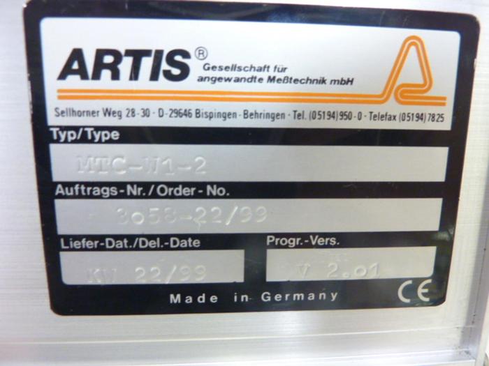 Used ARTIS Monitoring Control Module MTC-W1-2 #44057