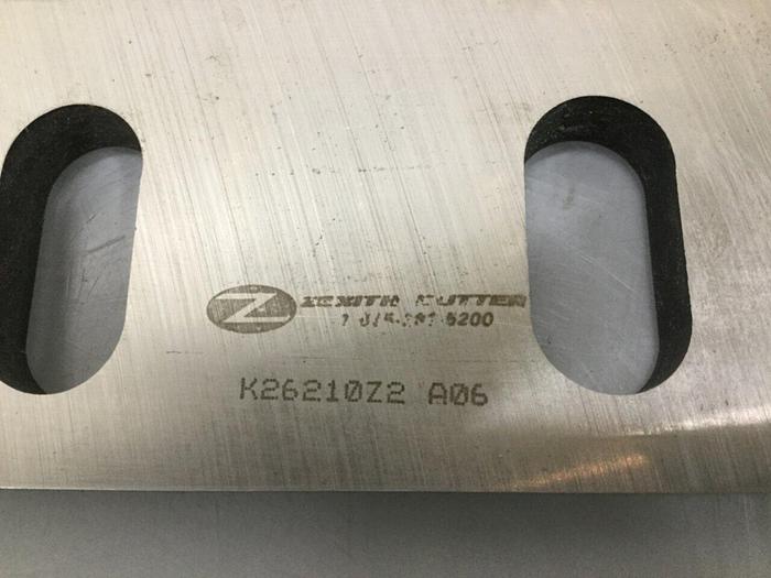 Used ZENITH CUTTER Granulator Blade / Knife K26210Z2 A06 #106738