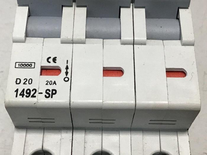 Used ALLEN BRADLEY Circuit Breaker 20 Amp 1492-SP3D200 #119631