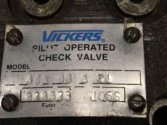 Used VICKERS Pilot Operated Check Valve 4CG061A21 #95888