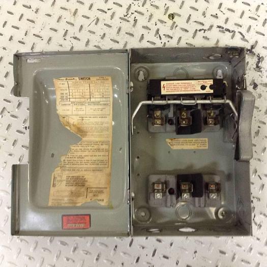 Used SIEMENS 30 Amp Disconnect Switch F351 #84520