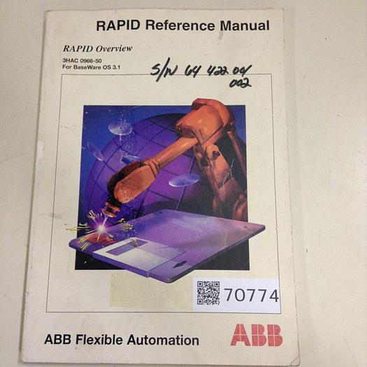 Used ABB Rapid Overview 3HAC 0966-50 #70774