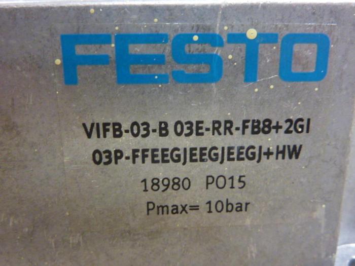 Used FESTO Control Block w/ Valves IFB8-03 #52801