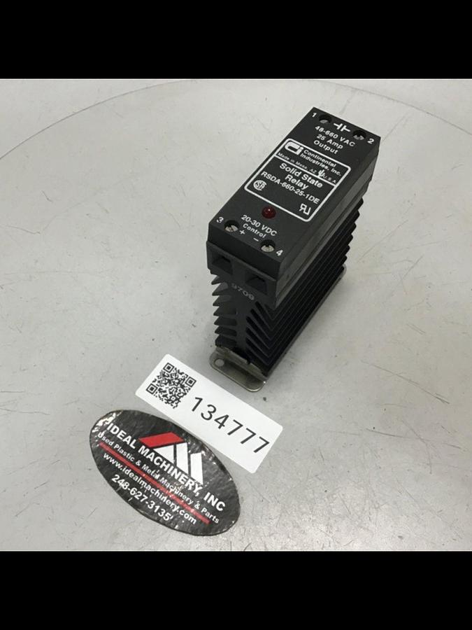 Used CONTINENTAL INDUSTRIES Solid State Relay RSDA-660-25-1DE Used
