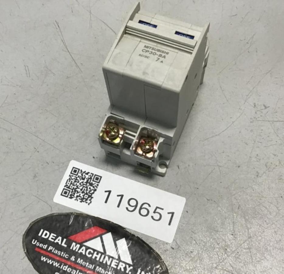 Used MITSUBISHI 7 Amp Circuit Protector CP30-BA-2P-7A USED