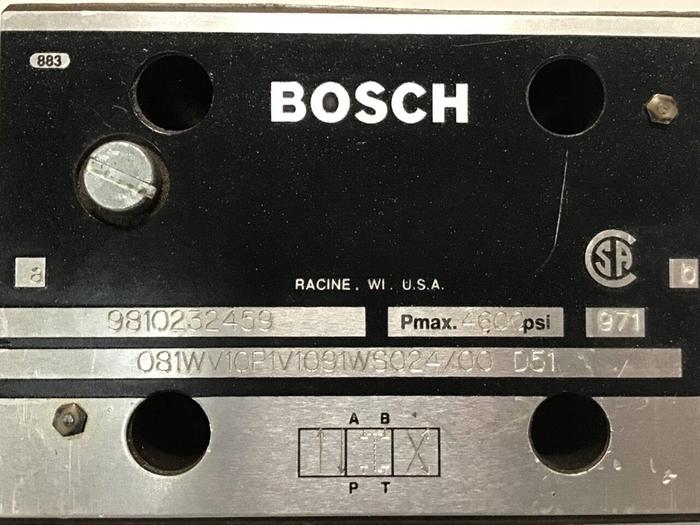 Used BOSCH Valve 9810232459 081WV10P1V1091WS024/00D51 Used