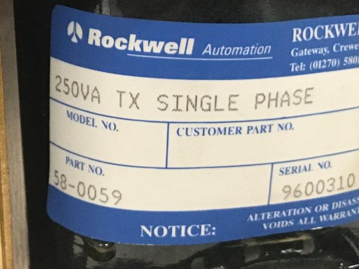 Used ROCKWELL 250 VA Transformer 58-0059 #127504