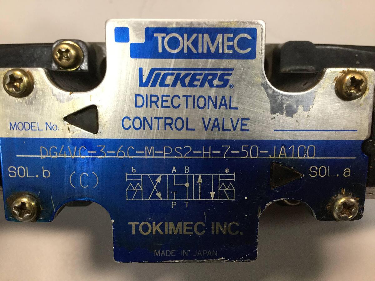Used VICKERS Directional Control Valve DG4VC36CMPS2H750JA100 USED