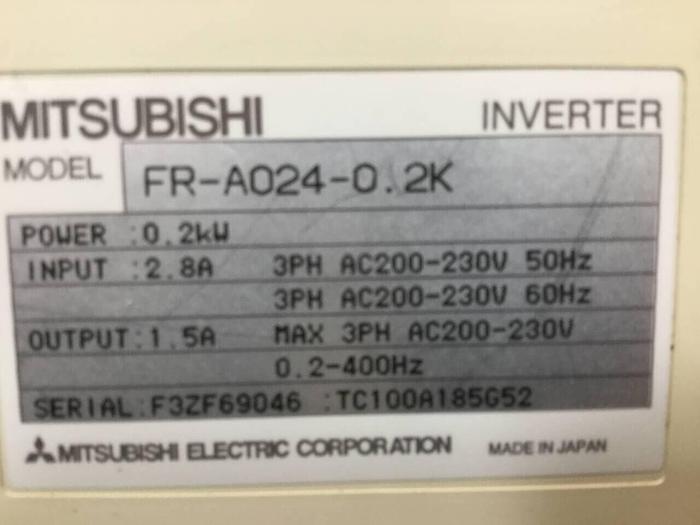 Used MITSUBISHI Inverter FR-A024-0.2K #99017
