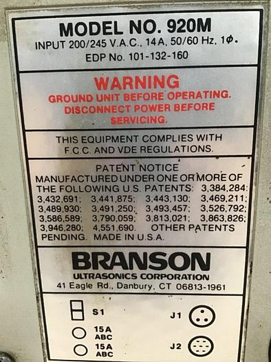 Used BRANSON Power Supply 900M 920M Used