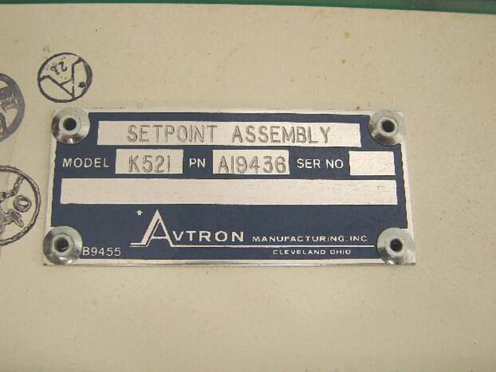 Used AVTRON Set Point Assembly K521 #8828