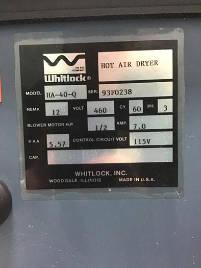 Used WHITLOCK Hot Air Dryer HA-40-Q USED