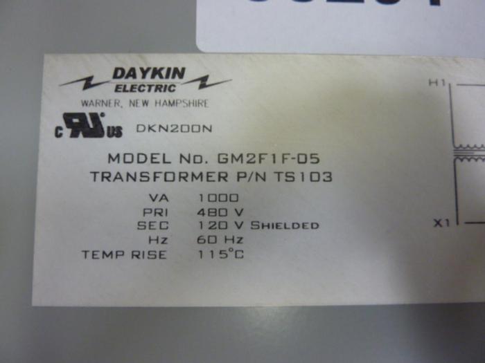 Used DAYKIN 1 kVA Transformer GM2F1F-D5 #55291
