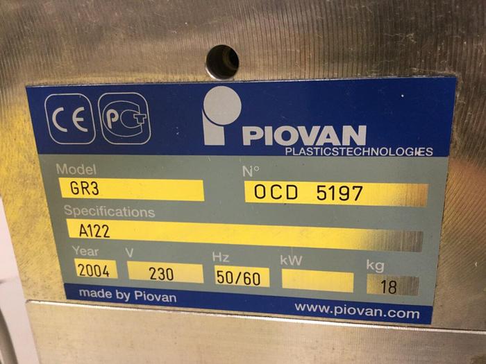 Used PIOVAN Vacuum Receiver GR3 #105310