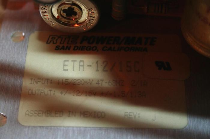Used POWER MATE Regulated Power Supply ETA  12/15C #32770