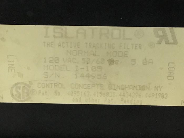 Used ISLATROL Active Tracking Filter I-105 #123498