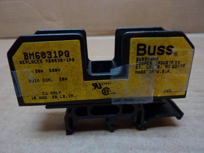 Used BUSSMANN Fuse Holder BM6031PQ #24799 SCRAPPED /DNL