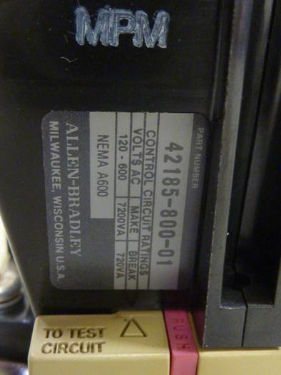 Used ALLEN BRADLEY Starter Size 1 509-BOD SER B W52 #64088