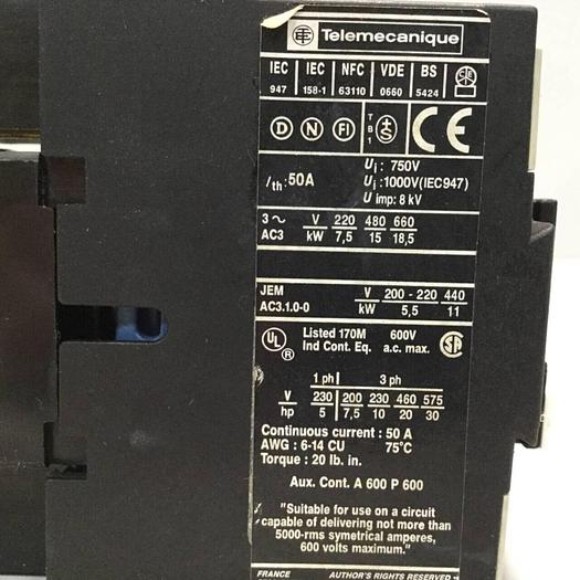 Used TELEMECANIQUE Contactor LP1D3210 #92424