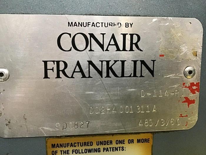 Used CONAIR FRANKLIN CD200 Desiccant Dryer D02H4001311A #141556