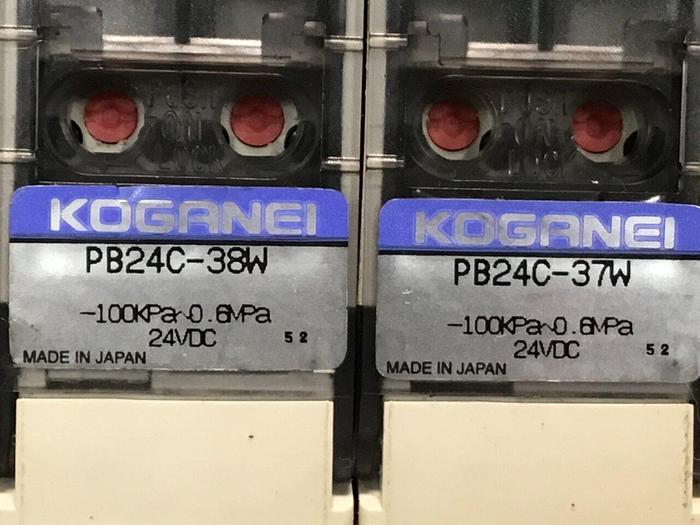 Used KOGANEI Manifold w/ Valves PBM7P-3W #121006