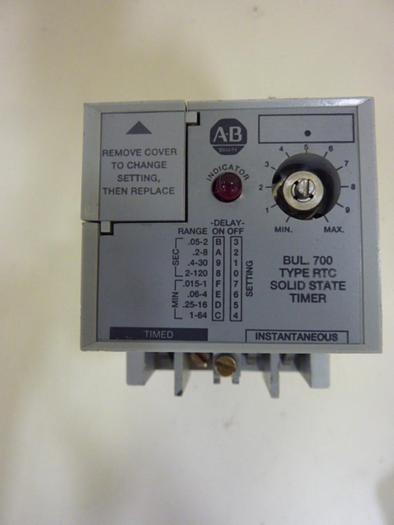 Used ALLEN BRADLEY Solid State Timer 700-RTC00010U1 SER A #61836