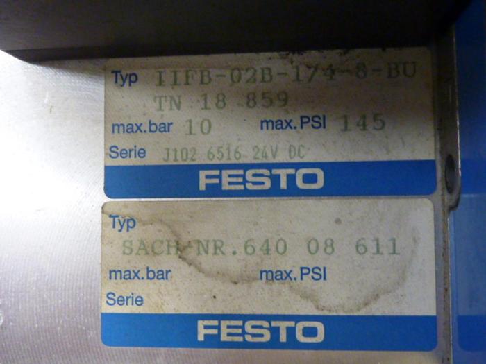 Used FESTO Control Block / Valve Terminal IFB8-02 #52827