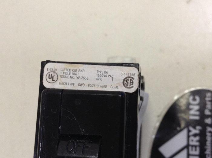 Used CUTLER HAMMER 15 Amp Circuit Breaker BA115 #75224