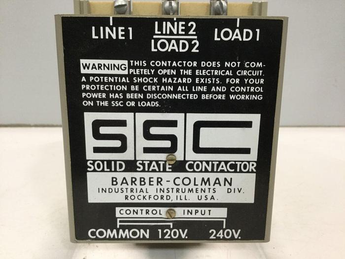 Used BARBER COLMAN Solid State Contactor CA11-24060-22-0-20 #109158