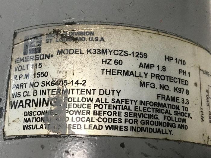 Used EMERSON Motor Duff-Norton Stroke Actuator K33MYCZS-1259 #116270