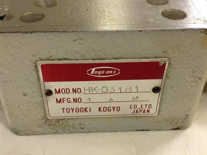 Used TOYOOKI KOGYO Valve HK-03181 #86963