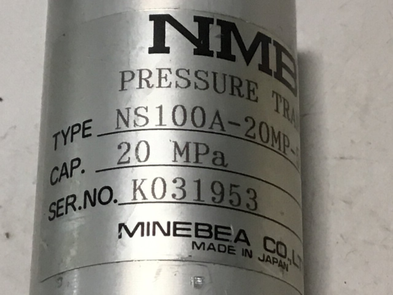 Used NMB Pressure Transducer NS100A-20MP-5222-S14 USED