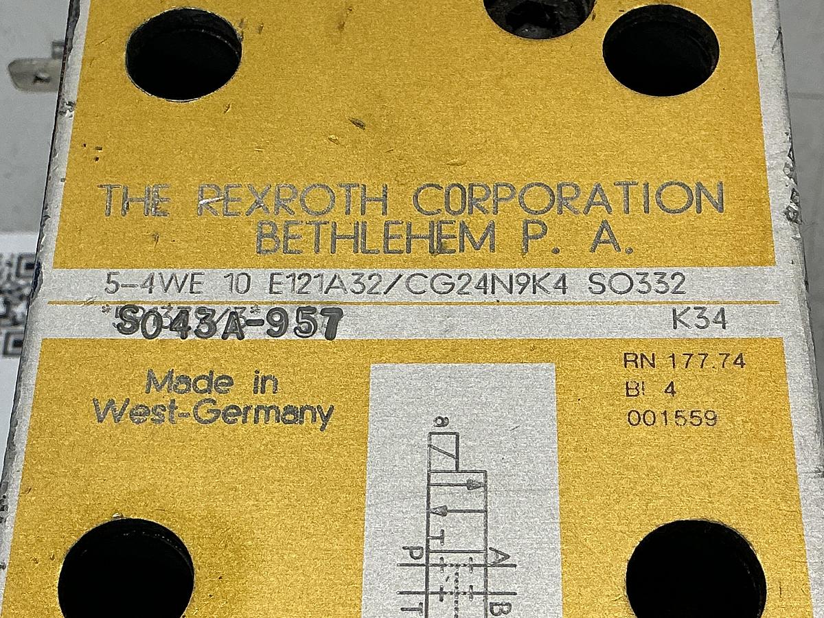 Used REXROTH 5-4WE 10 E121A32/CG24N9K4 SO332