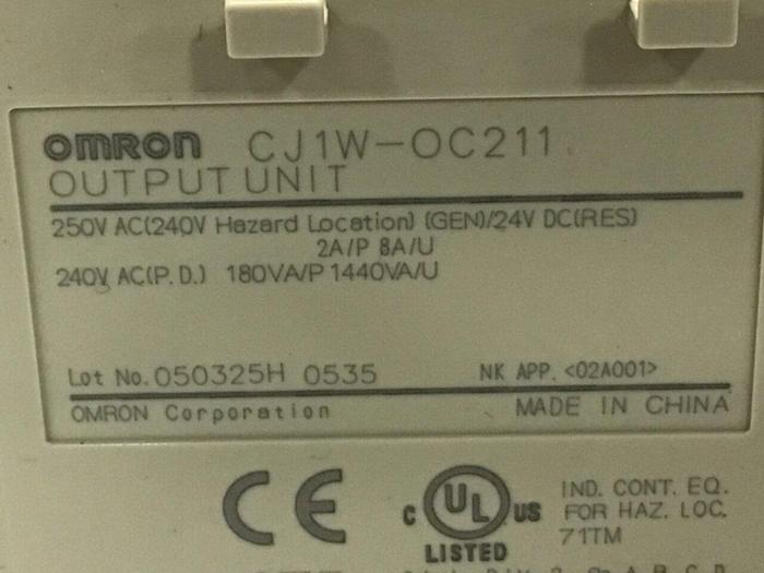 Used OMRON Output Module CJ1W-OC211 #129277