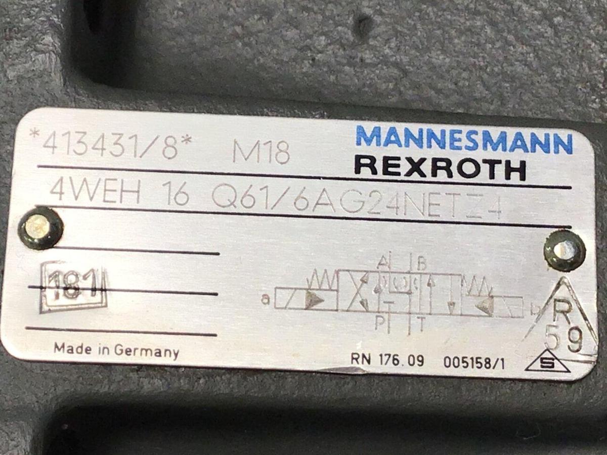 Used MANNESMANN REXROTH Valve 4WEH16Q61/6AG24NETZ4 USED