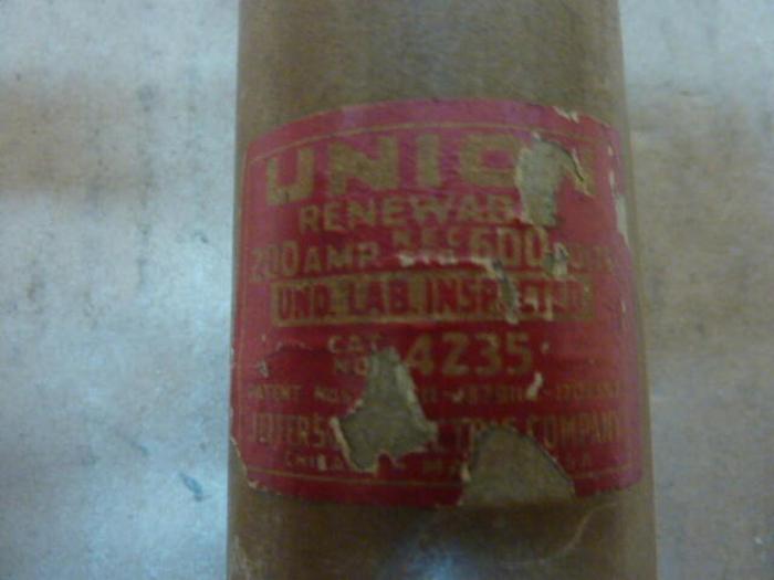Used UNION 200 Amp Fuse 4235 #27408