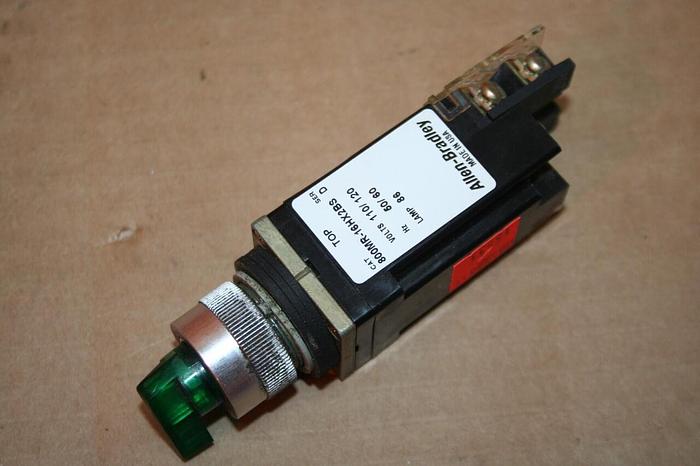 Used ALLEN BRADLEY Selector Switch 800MR-16HX2BS GREEN Used