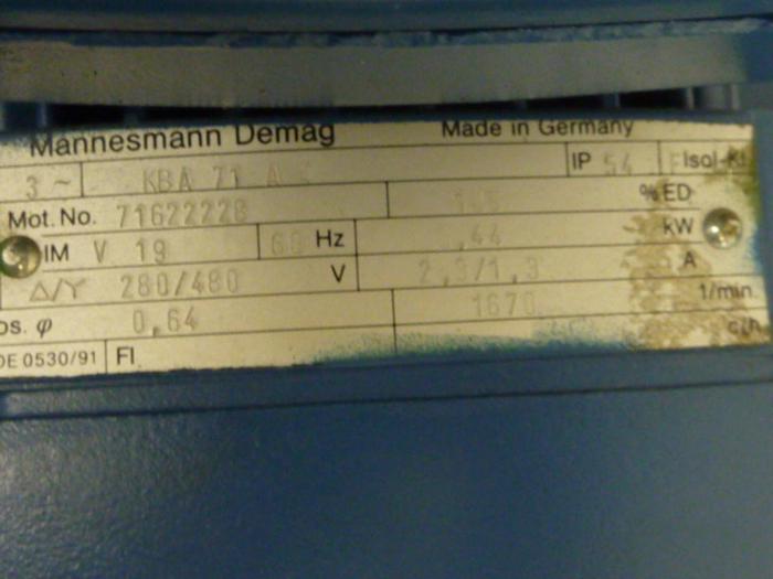 Used MANNESMANN DEMAG Microspeed Unit FG06 U1-H2-F2 Used