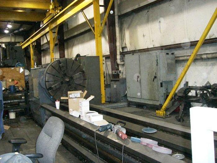 Used Wohlenberg CNC Lathe, Model D-406, 49.5" x 338"(28'), 39.4" SOC, Siemens 840D, Siemens 840D, ID16877